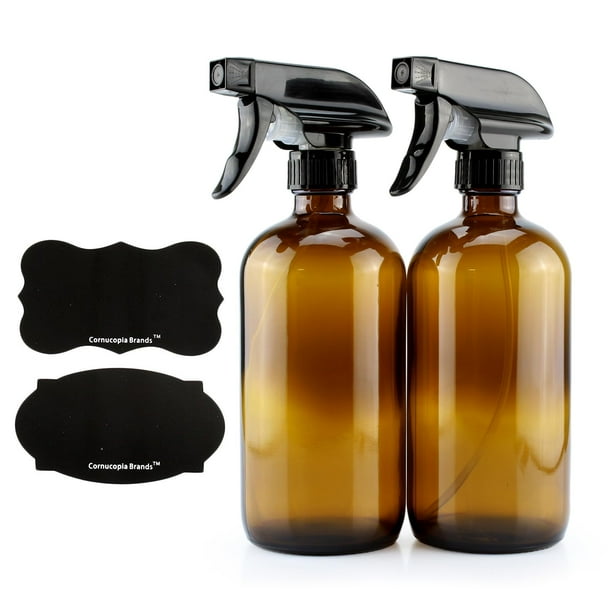 Botellas de aerosol Cornucopia Brands Amber Glass 500 ml (paquete de 2)