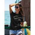 thumbnail image 2 of Save Our Sea Life Badge  Shaped T-Shirt Women -Image by Shutterstock, Female Medium, 2 of 4