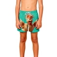 thumbnail image 6 of Gamivast Swim Trunks for Boys Kids Quick Dry Funny Chicken Print Elastic Waist Drawstring Shorts with Pockets Swim Trunks Beach Vacation Pool Party, 6 of 7