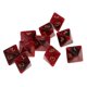 thumbnail image 2 of Dados poliédricos psicopoliédricos D8 para juegos de guerra de Dungeons &amp; Dragons Negro + rojo, 2 of 9