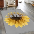 thumbnail image 2 of Area Rugs 2.7'x5', Yellow Sunflowers Carpet for Living Room Bedroom Dining Room, Floral You Are My Sunshine Grey Quotes Throw Kitchen Rugs Non Slip Washable Rectangle Indoor Outdoor Rugs, 2 of 8