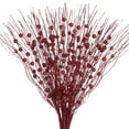 thumbnail image 7 of 12 Pcs Christmas Glitter Berries Stems Christmas Tree Filler Decorations Artificial Christmas Picks for Xmas Tree Faux Holly Berry Twigs Branches for Wedding Holiday Decor DIY Crafts Red,Topboutique, 7 of 7