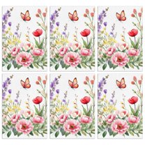6 Pcs Funny Kitchen Towels,Pioneer Flower and Butterfly Microfiber Dish Towels,Kitchen Tea Towels,Kitchen Towel Set (18" X 26")