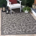 thumbnail image 3 of SAFAVIEH Courtyard Ava Floral Indoor/Outdoor Area Rug, Anthracite/Light Grey, 4' x 5'7", 3 of 12