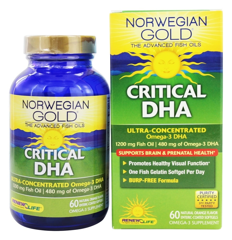 ReNew Life Norwegian Gold Ultimate Fish Oil Critical DHA 1200 mg