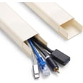 thumbnail image 1 of Cord Hider Wall for One Cord in Cord Covers for Wires on Wall Easy Install Cable Cover Wall Cable Raceway Hide Cords Cable Hider Cord Management Wall x Lin W.in H.in, 1 of 7