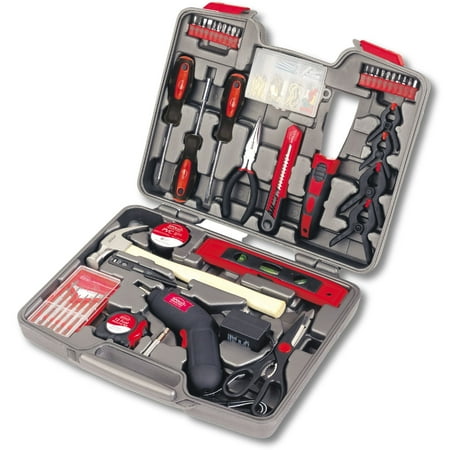 144 Piece Household Tool Kit with 4.8V Cordless Screwdriver - DT8422