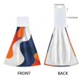 thumbnail image 3 of Yayeee Kitchen Hanging Hand Towels Set of 2 with Loop Bathroom Absorbent Tie Towel, Blue Abstract Wavy, 3 of 7