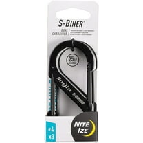 Nite Ize 3-Pack S-Biner Stainless Steel Dual Carabiner #4 - Black/S.S.