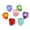 OneColor, variant on Mixed Color Acrylic Faceted Charm Beads "Bead in Bead" Pick Your Shape-100Pcs Star 12mm