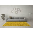 thumbnail image 3 of Ahgly Company Machine Washable Indoor Rectangle Abstract Yellow Modern Area Rugs, 2' x 4', 3 of 4