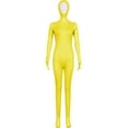 thumbnail image 2 of Ruyang Boys Girls Halloween Spandex Bodysuit Kids Open Face Body Suits Plain Stretchy Stage Performance Onesie Outfits, 2 of 5