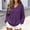 Purple, variant on Vinsonshop Women's V Neck Lightweight Sweaters Casual Long Sleeve Pointelle Knit Pullover Loose Slouchy Tops Black L
