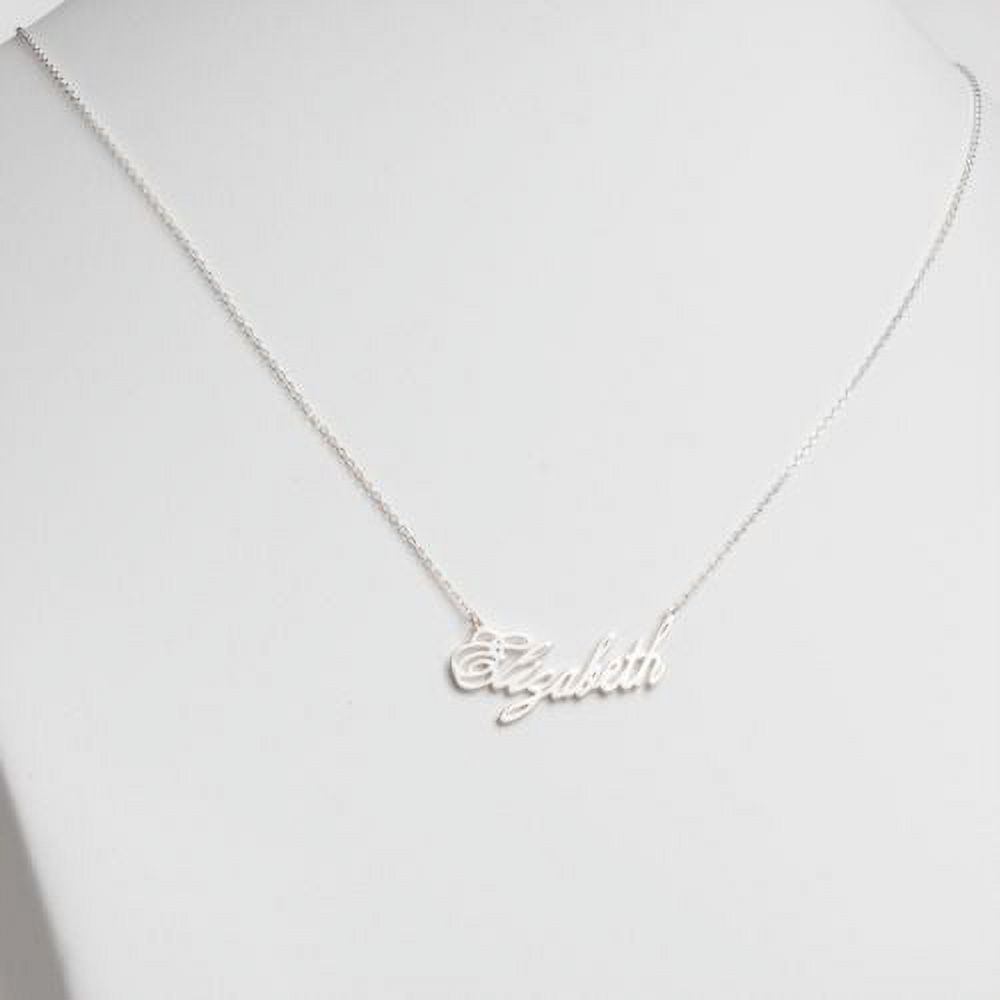 Personalized Planet Women's Sterling Silver Script Name Necklace