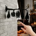 thumbnail image 4 of Aonerit 8 Inch Hanging Upside-Down Bats Ornament, Bells Spooky Halloween Hanging Decor, Indoor Outdoor Party Decoration, Tree Porch Accent, Holiday Home Ornament, 4 of 6