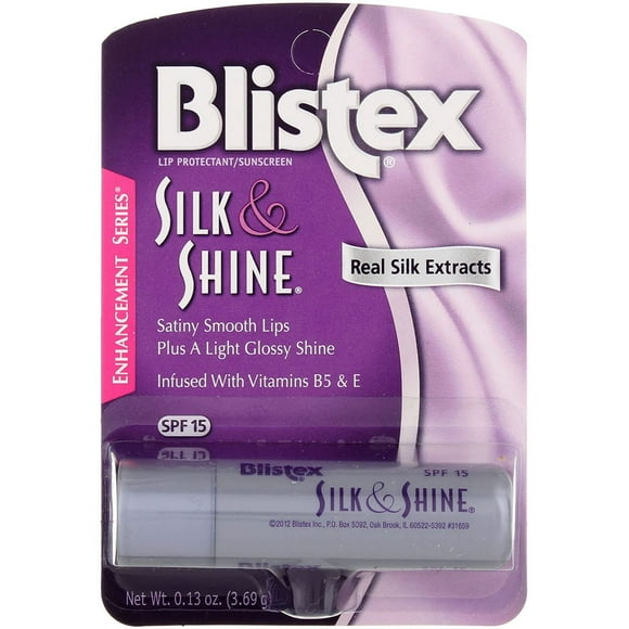 Crema hidratante para labios Blistex Silk & Shine, 3,7 ml, paquete de 6 (sin SPF)