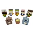 thumbnail image 1 of Juego de 8 figuras de belén navideño de resina con dibujos animados para decoración de mesa, ideal para estantería., 1 of 9