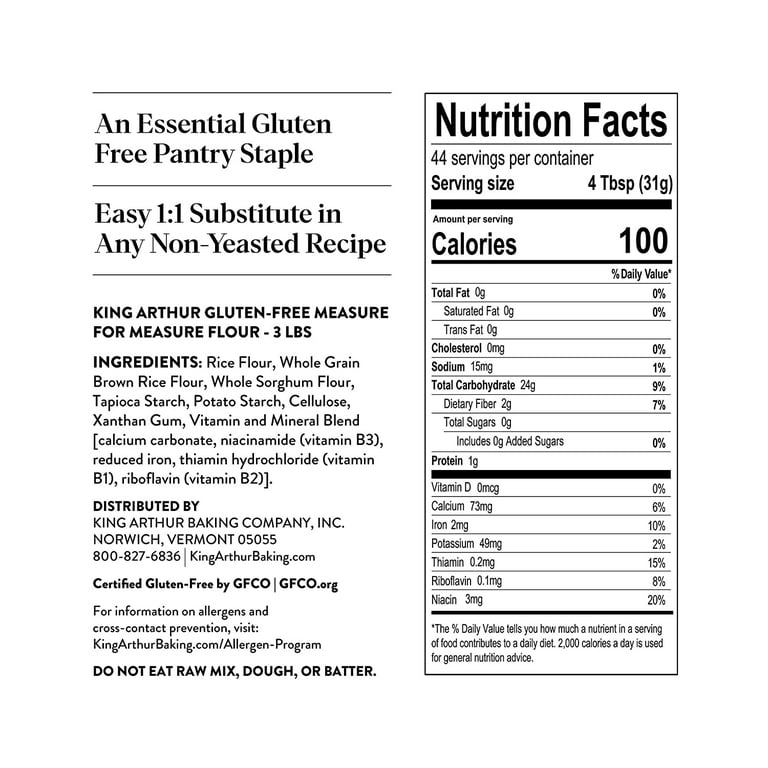 King Arthur Baking Company Gluten-Free Multi-Purpose Flour lbs