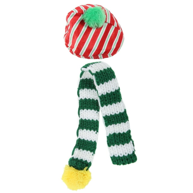 Conjunto de bufanda de punto para perros, gorro y bufanda para perros, disfraces navideños para perros Conjunto de gorro y bufanda para perros muy versátil