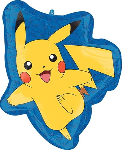 Anagram 5th Birthday Party Supplies 7pc Pikachu Foil Balloon Bouquet Decorations