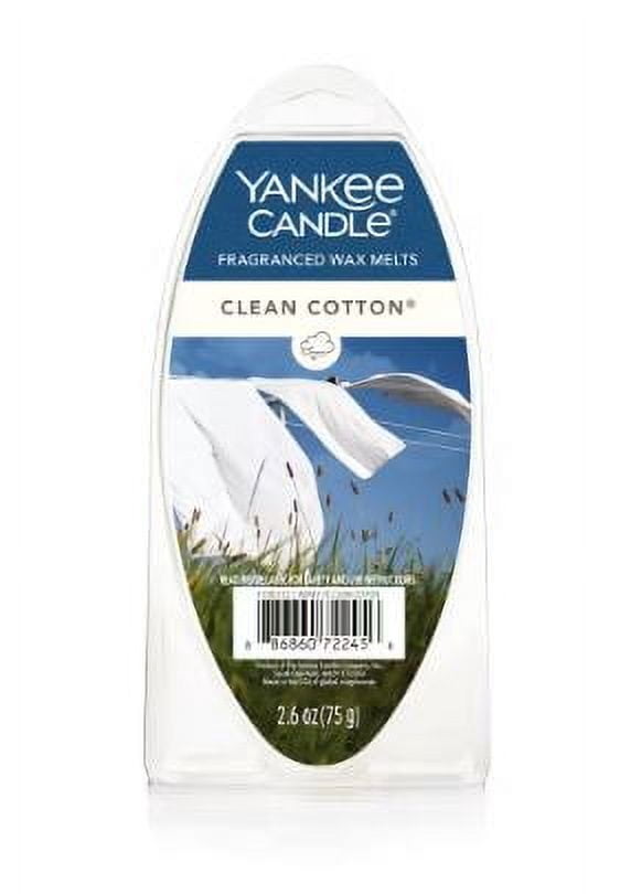 Yankee Candle Clean Cotton Fragranced Wax Melts, 2.6 oz Pack of 2