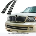 thumbnail image 2 of APS Premium Stainless Steel Black 8x6 Horizontal Billet Grille Grill Insert Compatible with Lincoln Navigator 2005 2006 Lower Bumper N19-J81058L, 2 of 7