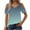 Army Green, variant on Women's Open-Shoulder Tops Summer Casual Short Sleeves V-Neck Blouses Comfortable Loose Party Clothes Fashionable Outdoor T-shirt(Light Blue,XL)