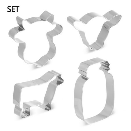 

DIY Baking Cutter Cow Face Cow Cookie Cutter Set Milk Bottle Shaped Cow Head Shaped Cookie Cutter SET
