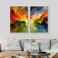 thumbnail image 3 of IDEA4WALL Framed Canvas Print Wall Art Set Pastel Colorful Paint Strokes Abstract Modern Art Decor Bohemian Minimalism Relax/Zen Boho Multicolor Artwork for Rooms Decor - White 16"x24"x2, 3 of 5