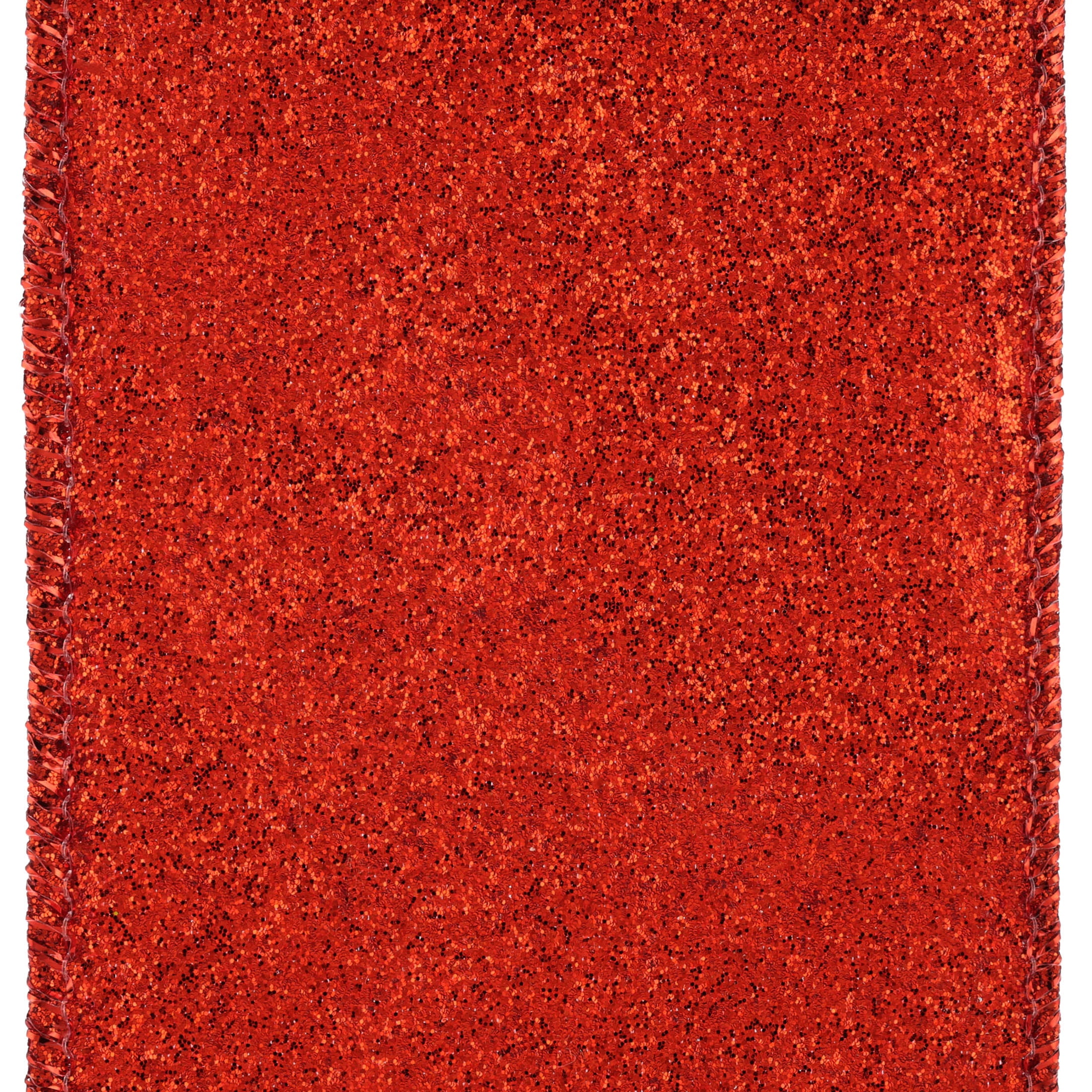 Red Glitter Christmas Ribbon, 2.5" x 25', by Holiday Time