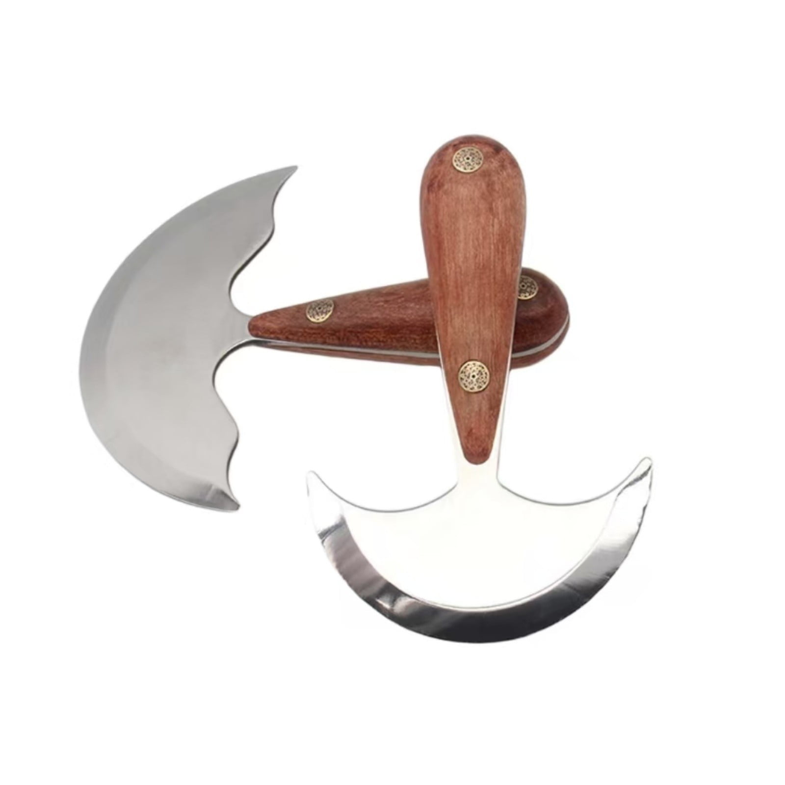 Half Round Leather Cutting Knife – High-Speed Steel Skiving & Trimming Tool with Pearwood Handle for DIY Leathercraft, Wallet, Belt & Bag Making (Small / Medium / Large)