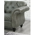 thumbnail image 5 of Contemporary Modern Living Room Sectional Sofa Set Slate Grey Beatheable Leatherette Tufted Loveseats Armless Chair Corner Wedge 4pc Set, 5 of 7