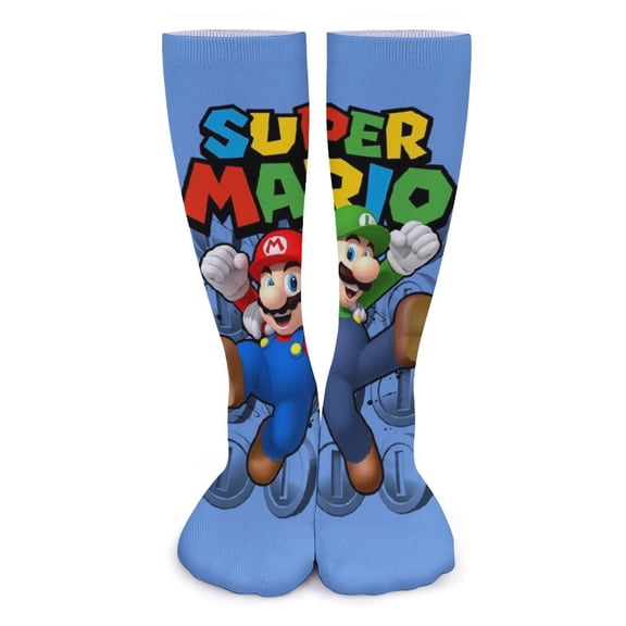 Super Mario Thick Stockings for Men Women Durable Comfort Calf Socks Soft Casual Crew Socks 15.7inches