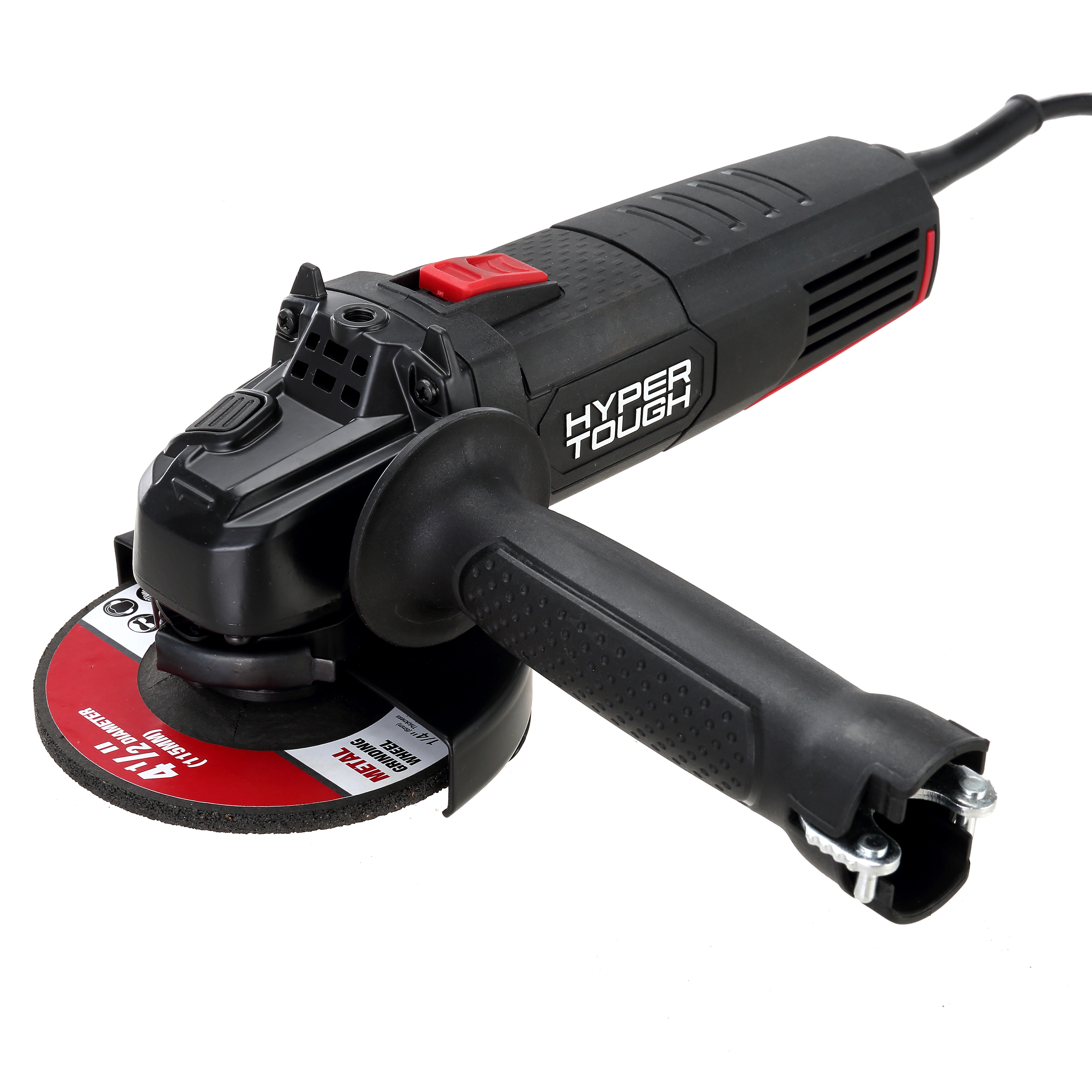 HT 6A Angle Grinder with 6-Amp Motor, Slide Lock Switch, and Wheel Guard