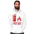 thumbnail image 3 of Put Out Fire Firefighter Fireman Men's Big & Tall Graphic Hoodie Brisco Brands 3X, 3 of 5
