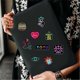 thumbnail image 4 of 100 pieces neon style stickers for laptops,cool neon stickers for teenagers adults,waterproof vinyl stickers for water bottles,luggage,mobile phones, 4 of 4