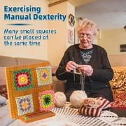 YMWVH 11 Wooden Crochet Blocking Board (1 Pack) with 20 Pins, Granny Square Crochet Project Accessory, Gift for Crocheters