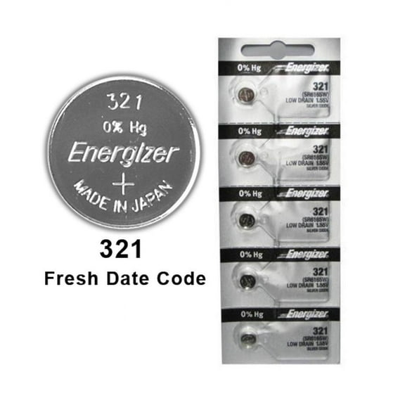 50X Energizer 321 Battery Silver Oxide Watch Button Low Drain 1.55V SR616SW