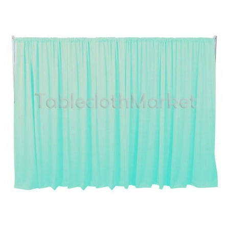 Image of 25 x 5 ft Backdrop Background FOR PIPE AND DRAPE DISPLAYS Polyester 24 COLORS (Color: Tiffany Blue)