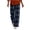 Navy, variant on Edvintorg Lounge Pants Women Plaid Wide Leg Trouser Elastic Waisted Loose Casual Pant Fashion Clothing Women Navy S-2XL