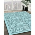 thumbnail image 2 of Ahgly Company Indoor Rectangle Patterned Electric Blue Area Rugs, 8' x 10', 2 of 6