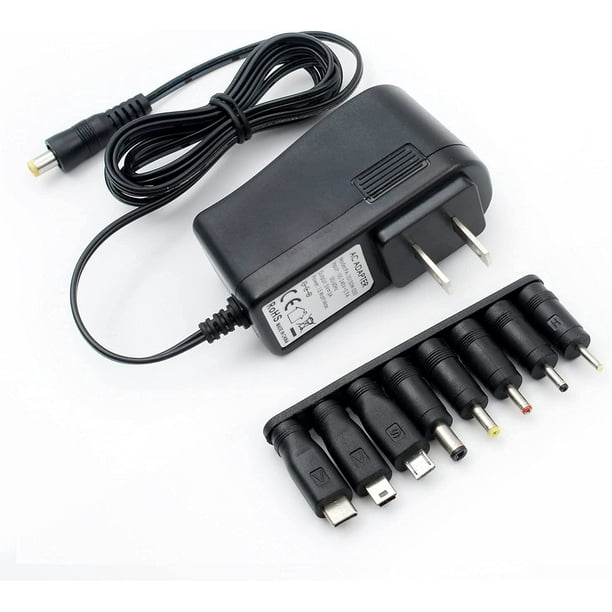 Aisilk remplacement AC DC adaptateur chargeur 5V 1A 2A 2.5A 3A alimentation  avec 8 embouts pour USB Hub TV Box commutateur HDMI 
