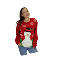thumbnail image 1 of Sueter Cuello Redondo Tejido Ugly Muñeco de Nieve REV, 1 of 2