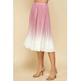 thumbnail image 3 of Made by Johnny Women's High Elastic Waist Pleated Mid A-Line Swing Skirt M MAUVE_OMBRE, 3 of 6