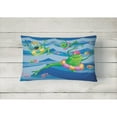 thumbnail image 2 of Carolines Treasures APH0089PW1216 Frogs Swimming Fabric Decorative Pillow  12H x16W multicolor, 2 of 3