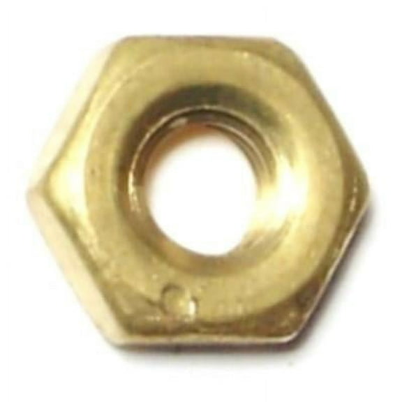 #10-32 Brass Fine Thread Hex Machine Screw Nuts MSNB-061