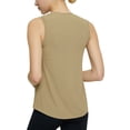 thumbnail image 4 of Frontwalk Women Tank Tops Sleeveless Vest Workout Top Ladies Racerback Tee T Shirt Apricot XL, 4 of 5