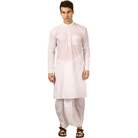 

Royal Kurta Men s Cotton Blend Dhoti Kurta Set (40 White)