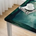 thumbnail image 4 of HAOXIT Halloween Tablecloth, Teal Forest and Vain Branches Print, Dining Room Kitchen Rectangular Table Cover 48''x48'', 4 of 7