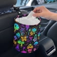 thumbnail image 3 of FKELYI Reusable Car Trash Cans for Car SUV Van Leisure Psychedelic Mushroom Car Waster Bin Accessories Universal Automative Vehicle Trash Bin, 3 of 6